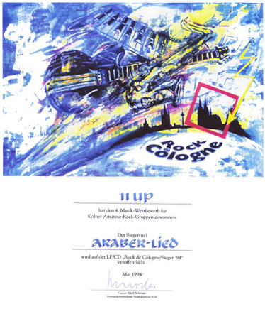 Siegerurkunde 'Rock de Cologne 1994'